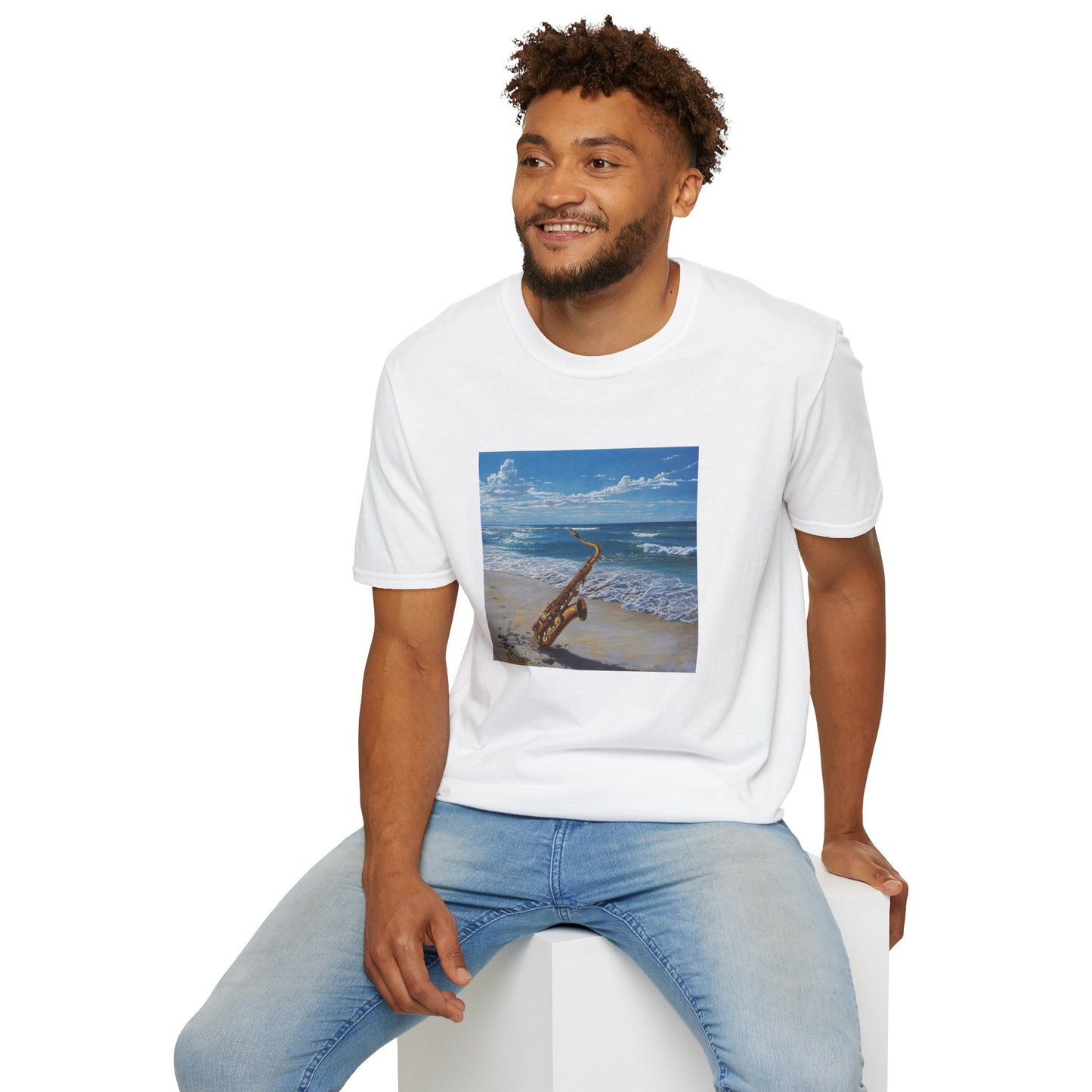 Sax On The Beach T-Shirt (With Logo)