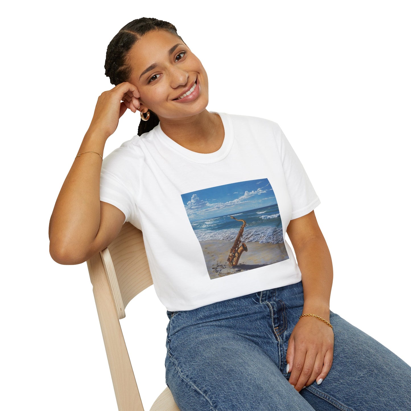 Sax On The Beach T-Shirt (With Logo)