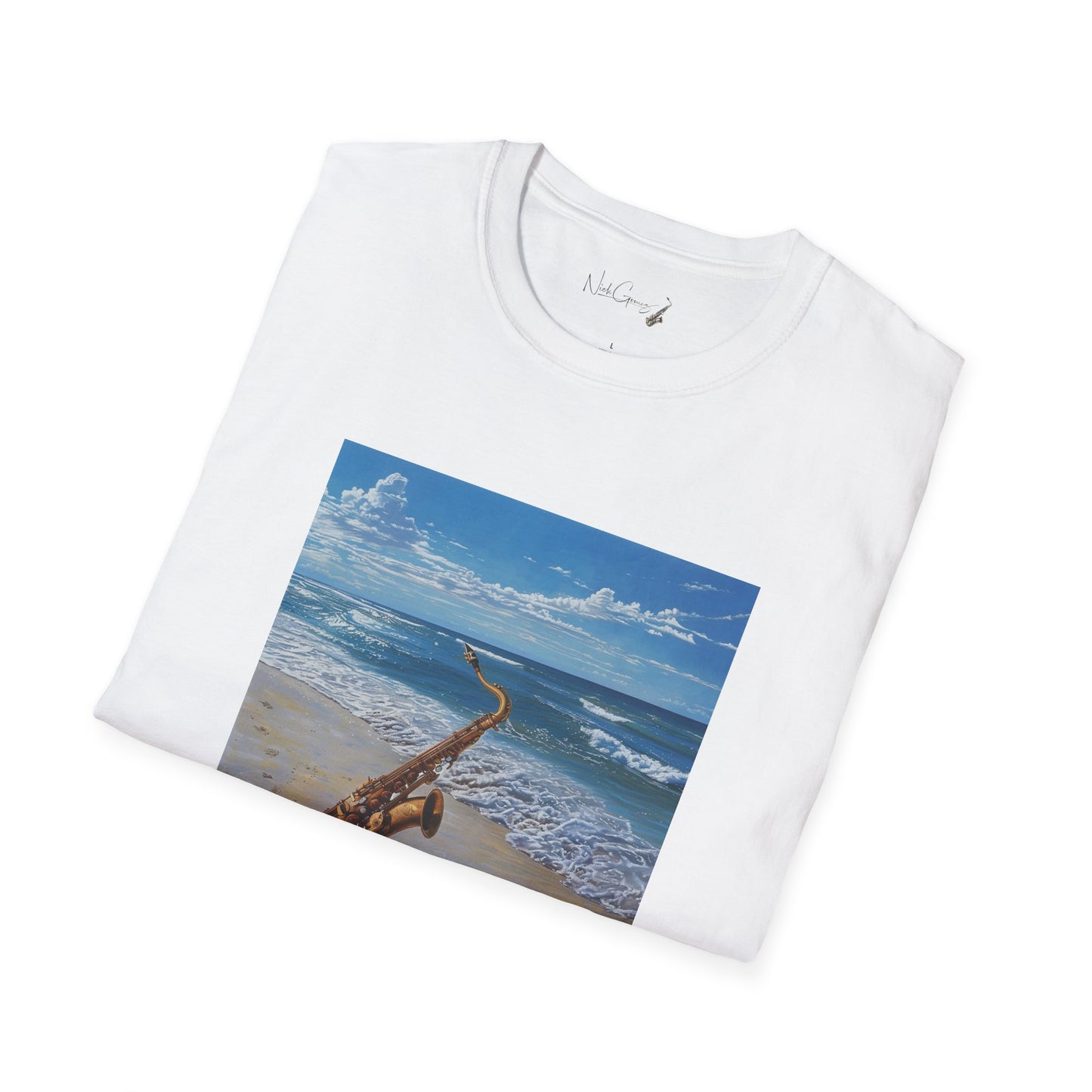 Sax On The Beach T-Shirt (With Logo)