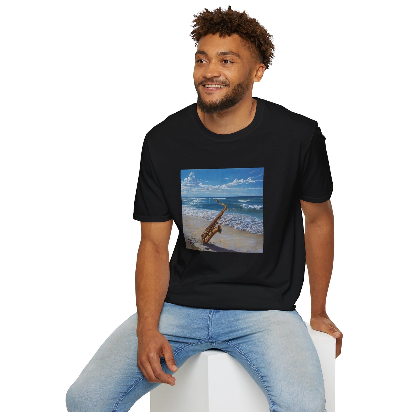 Sax On The Beach T-Shirt (With Logo)