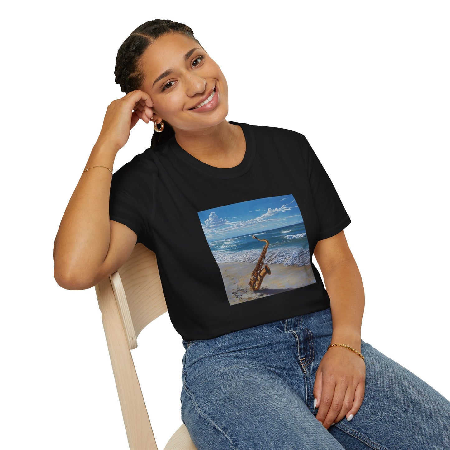 Sax On The Beach T-Shirt (With Logo)